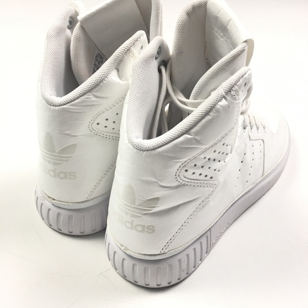 Adidas White Running Sneakers White Tubular 7.5 8 - Picture 4 of 7